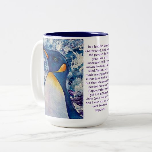 Pinguin 15oz Tasse für deb (Vorderseite Links)