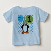 Pinguin-1. Geburtstag Baby T-shirt (Vorderseite)