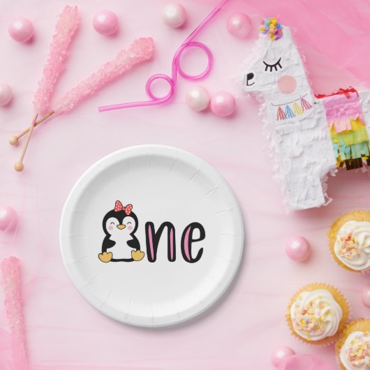 Pinguin 1. Geburtstag Pappteller (Party)