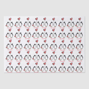 Pinguin 25. (oder irgendein) Silberhochzeit Seidenpapier