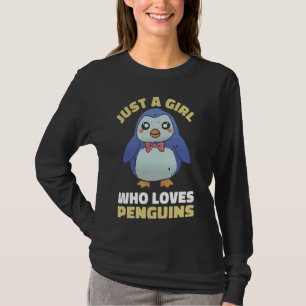 Pinguin A Girl Who Lieben Pinguine T-Shirt