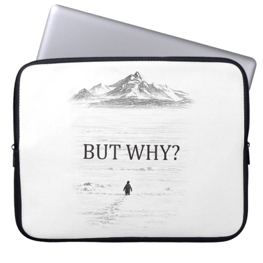 Pinguin Aber Warum Berge  Laptopschutzhülle (Vorderseite)