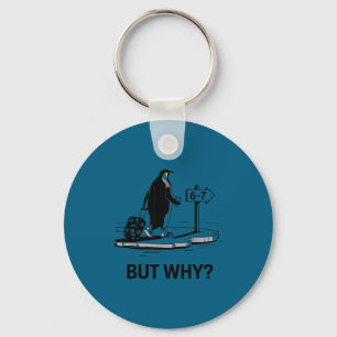 Pinguin aber warum lustig sechs sieben 6-7 Meme  Schlüsselanhänger