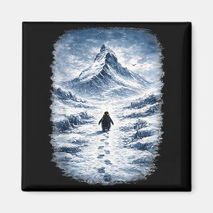 Pinguin aber warum steuert auf die Berge Pinguin Magnet