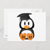 Pinguin-Abschluss Ankündigungspostkarte (Vorne/Hinten)