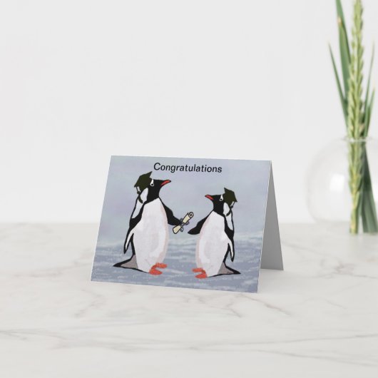 Pinguin Abschluss Cards Karte (Vorderseite)