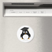Pinguin-Abschluss-Design - Round-Magnet Magnet (In Situ (Geschirrspüler))
