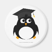 Pinguin-Abschluss-Design - Round-Magnet Magnet (Vorne)
