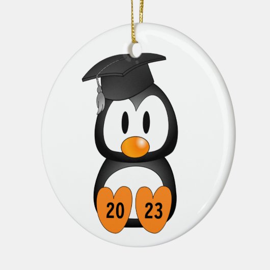Pinguin-Abschluss Keramik Ornament (Links)