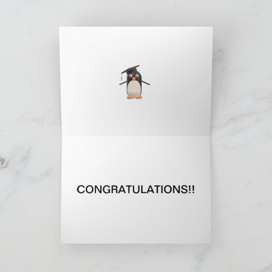 Pinguin-Absolvent Karte (Innenseite)