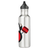 Pinguin Adorable Drummer Edelstahlflasche (Rechts)