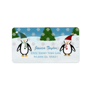 Pinguin-Adressen-Etiketten Adressaufkleber
