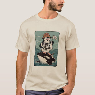 Pinguin-Aktivismus widerstehen Vintage-Protest  T-Shirt