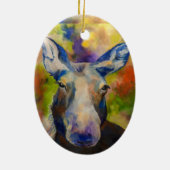 Pinguin & Alaskan Elche Keramik Ornament (Hinten)