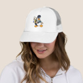 Pinguin als Angler mit Fisch Truckerkappe (Beispiel)