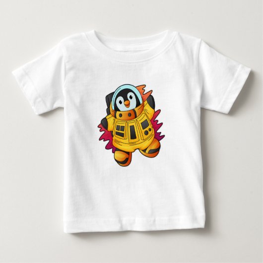 Pinguin als Astronaut im Anzug Baby T-shirt (Vorderseite)