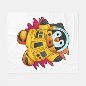 Pinguin als Astronaut im Anzug Fleecedecke (Vorderseite (Horizontal))