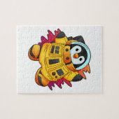 Pinguin als Astronaut im Anzug Puzzle (Horizontal)