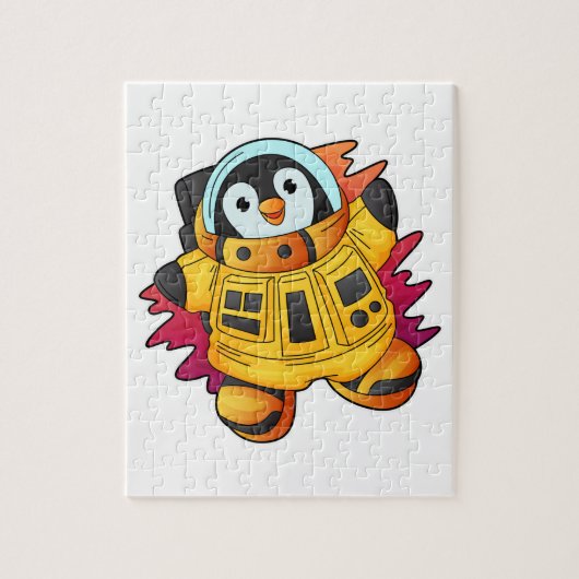 Pinguin als Astronaut im Anzug Puzzle (Vertikal)