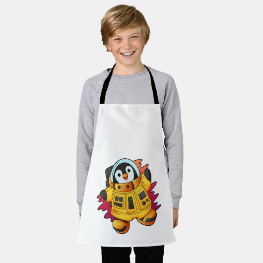 Pinguin als Astronaut im Anzug Schürze (Getragen)