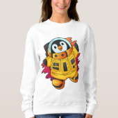 Pinguin als Astronaut im Anzug Sweatshirt (Vorderseite)