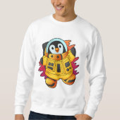 Pinguin als Astronaut im Anzug Sweatshirt (Vorderseite)
