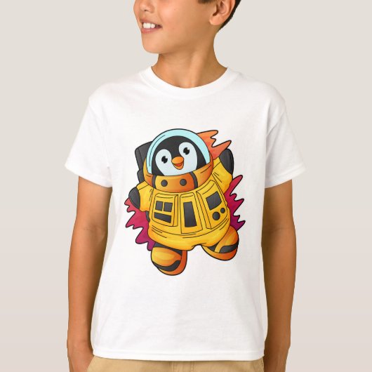 Pinguin als Astronaut im Anzug T-Shirt (Vorderseite)