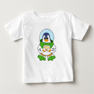 Pinguin als Astronaut mit Kostüm Baby T-shirt