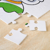 Pinguin als Astronaut mit Kostüm Puzzle (Seite)