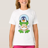 Pinguin als Astronaut mit Kostüm T-Shirt (Vorderseite)