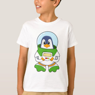 Pinguin als Astronaut mit Kostüm T-Shirt