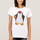 Pinguin als Basketballspieler mit Basketball T-Shirt (Vorderseite)