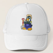 Pinguin als Bauer mit Shovel Truckerkappe (Vorderseite)