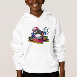 Pinguin als Biker mit Motorrad Hoodie