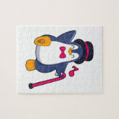 Pinguin als Bräutigam mit Krawatte Puzzle (Horizontal)