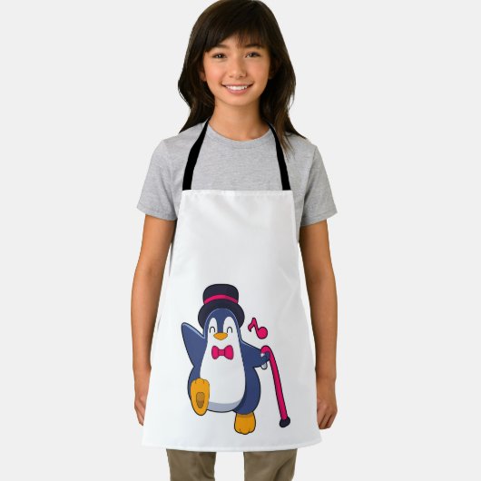 Pinguin als Bräutigam mit Krawatte Schürze (Insitu)