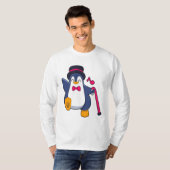 Pinguin als Bräutigam mit Krawatte T-Shirt (Vorne ganz)