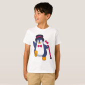 Pinguin als Bräutigam mit Krawatte T-Shirt (Vorne ganz)