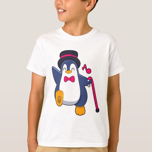 Pinguin als Bräutigam mit Krawatte T-Shirt (Vorderseite)