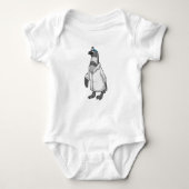 Pinguin als Doktor mit Doctor's Coat Baby Strampler (Vorderseite)