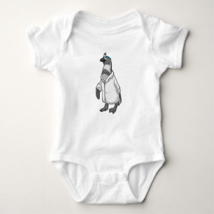 Pinguin als Doktor mit Doctor's Coat Baby Strampler