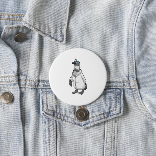 Pinguin als Doktor mit Doctor's Coat Button (Beispiel)