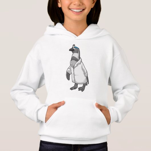 Pinguin als Doktor mit Doctor's Coat Hoodie (Vorderseite)