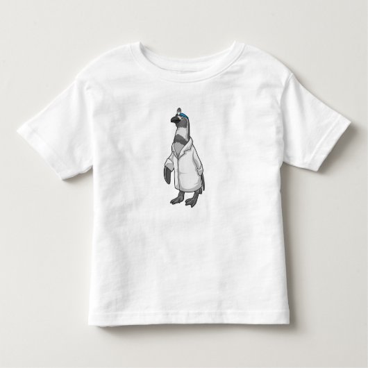Pinguin als Doktor mit Doctor's Coat Kleinkind T-shirt (Vorderseite)