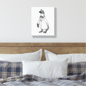 Pinguin als Doktor mit Doctor's Coat Leinwanddruck (Insitu (Schlafzimmer))