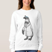 Pinguin als Doktor mit Doctor's Coat Sweatshirt (Vorderseite)