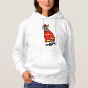 Pinguin als Feuerwehrmann mit Helmet Hoodie
