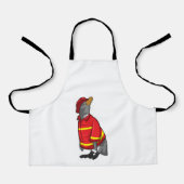 Pinguin als Feuerwehrmann mit Helmet Schürze (Vorderseite)