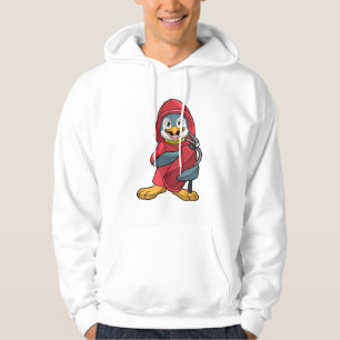 Pinguin als Feuerwehrmann mit Löschgerät Hoodie