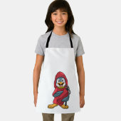 Pinguin als Feuerwehrmann mit Löschgerät Schürze (Insitu)